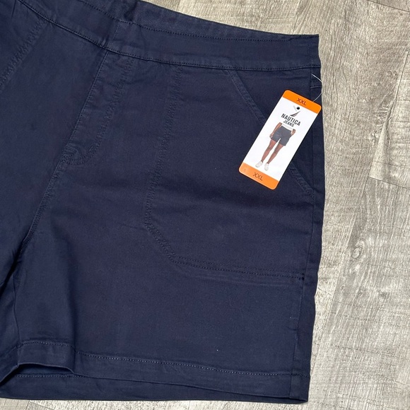 Women's Nautica 2XL Pull On Shorts Navy Blue Elastic Waistband Twill Spandex NWT - Picture 8 of 12